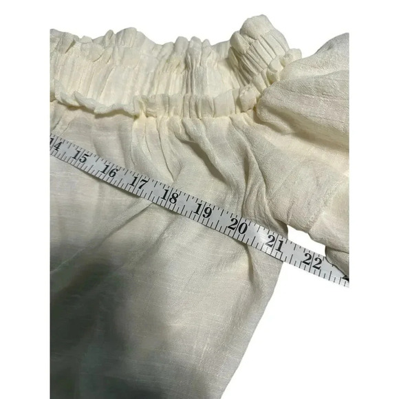 Entro Off Shoulder Blouse Size Medium Sheer Flowy Beachy - Picture 4 of 6